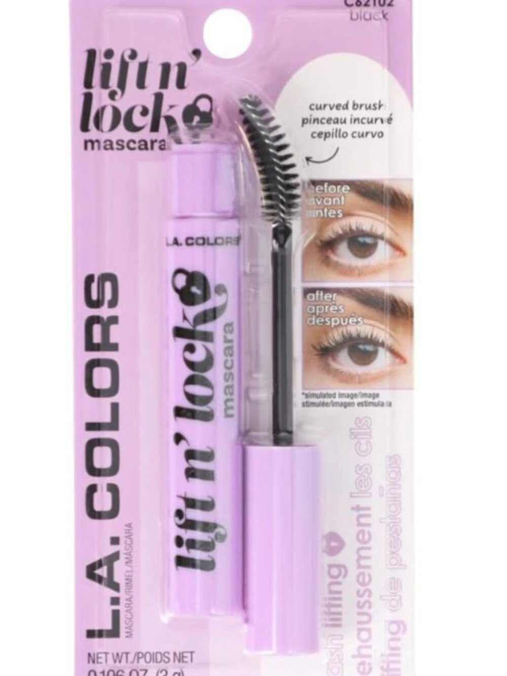 NIB L.A. Colors Lift n' Lock Mascara Black